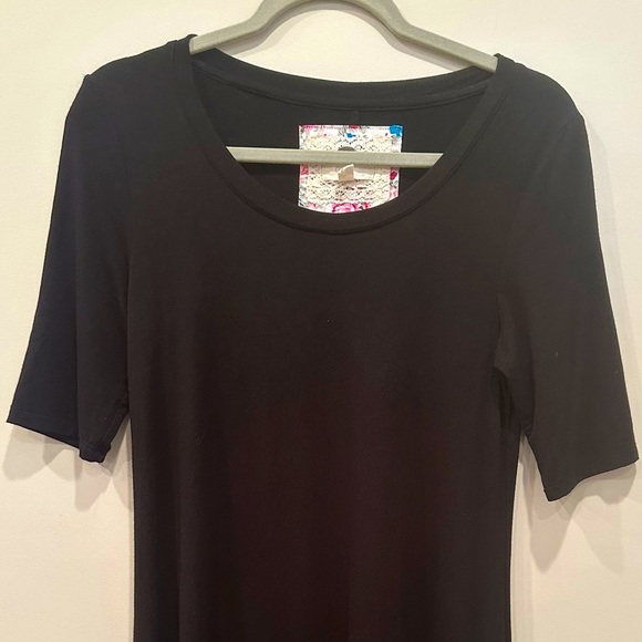 Cupio Classic Black Short Sleeve Dress Comfy Minimalist Size SP - Picture 1 of 6